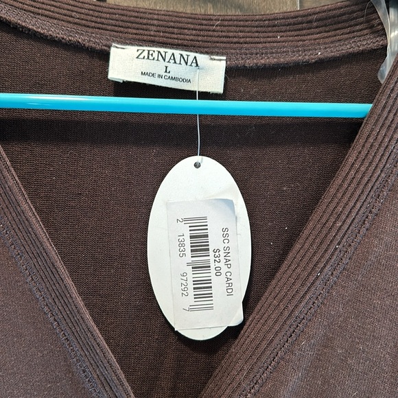 NWT Large Zenana Snap Cardigan - Picture 2 of 3